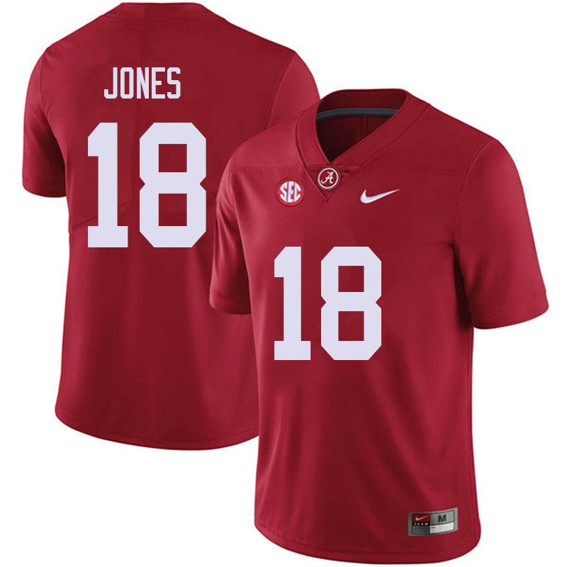 Alabama Crimson Tide Men's Austin Jones #18 Red NCAA Nike Authentic Stitched 2018 College Football Jersey KV16X28LC